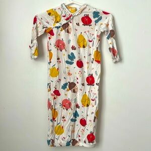 Angel Dear Fruits and Animals Gown.  Size 0-3M.